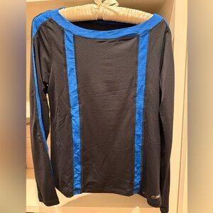 Sofibella Black Long Sleeve Shirt with Blue Trim ( Tennis )